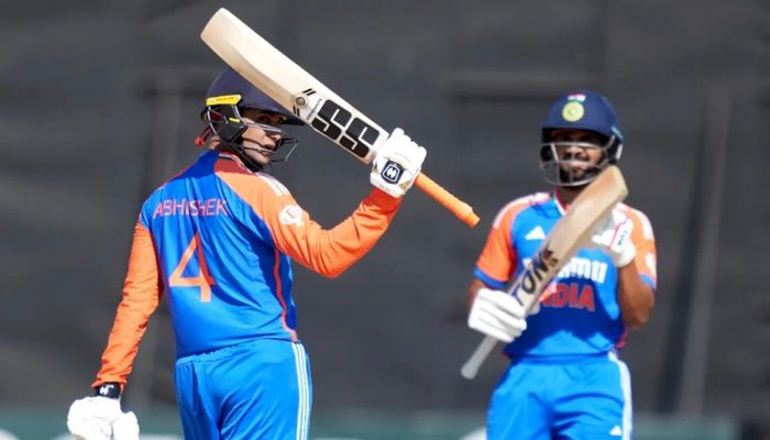 অভিষেক ঝড়ে ভারতের দাপুটে জয়